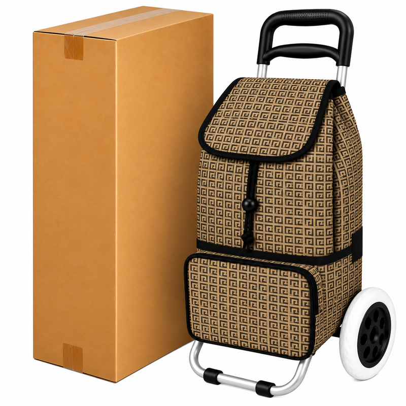 ST-02 Box Of 10 Brown G 2 Wheeler Trolley (New) (image for) ST-02 Box Of 10 Brown G 2 Wheeler Trolley (New)